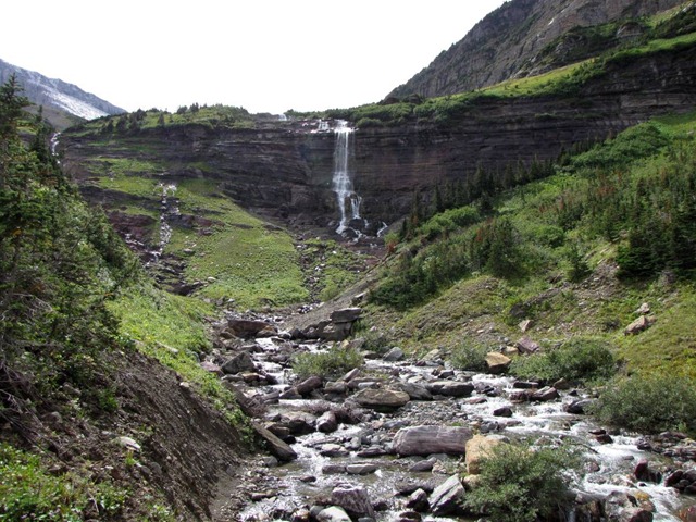 Morning Eagle Falls, Many Glacier, Glacier national Park, Montana, USA