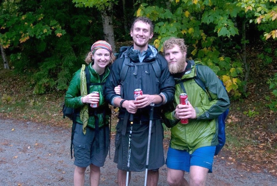 Hikers wearing layer clothing