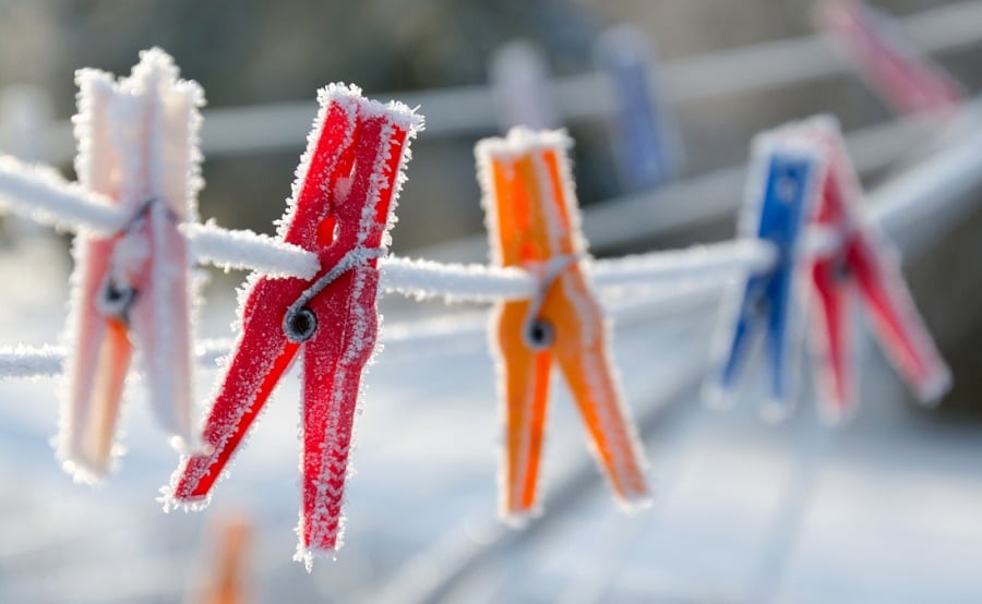 Frozen clothesline