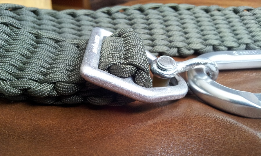 Paracord belt on the table