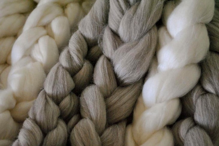 Closeup of merino wool