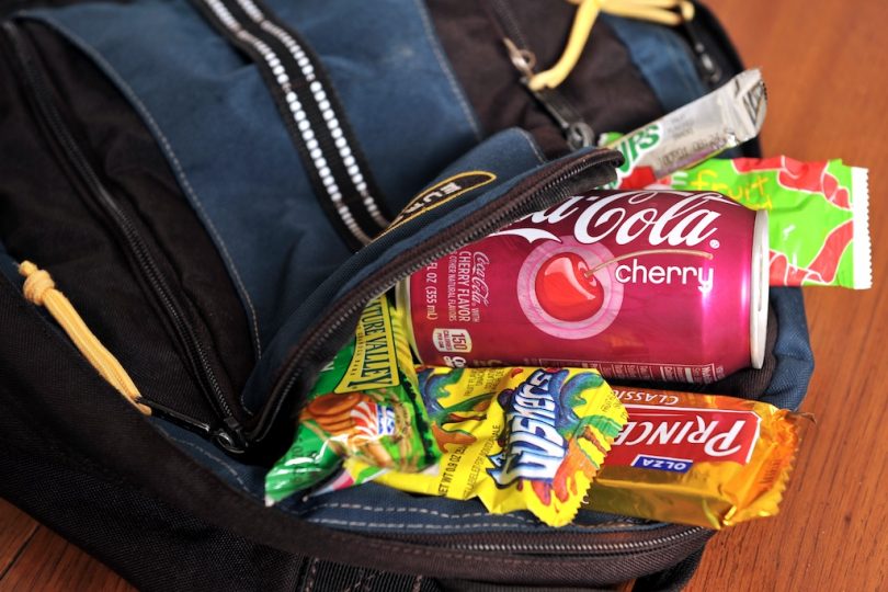 Food into backpack