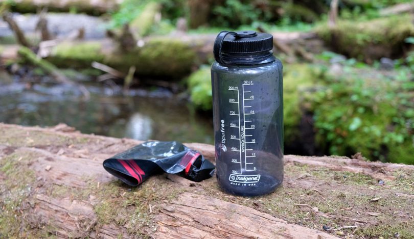 Water bottle for hiking