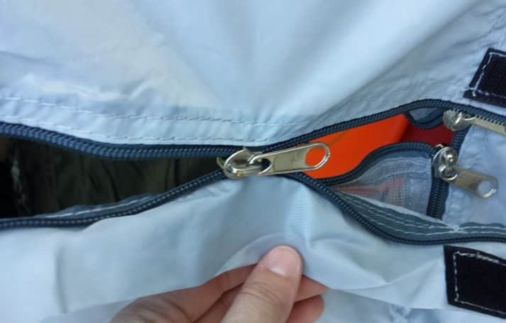 Broken tent zipper