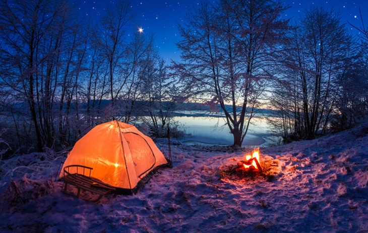 Camping in the winter