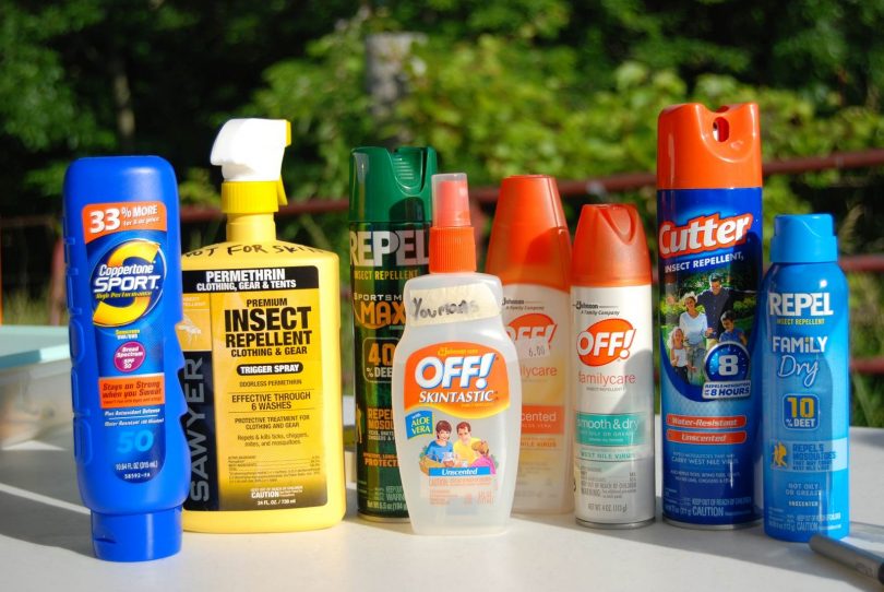Sunscreen and bug spray
