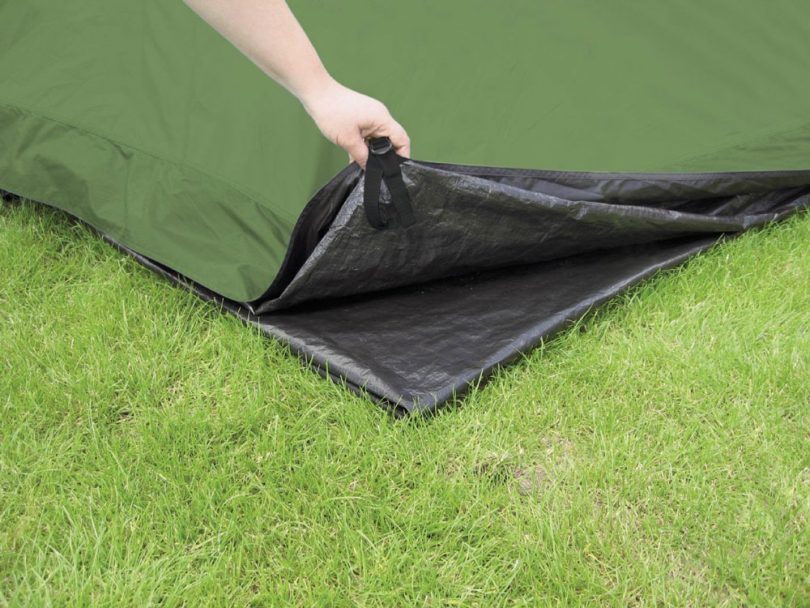 Tarp as tent flooring
