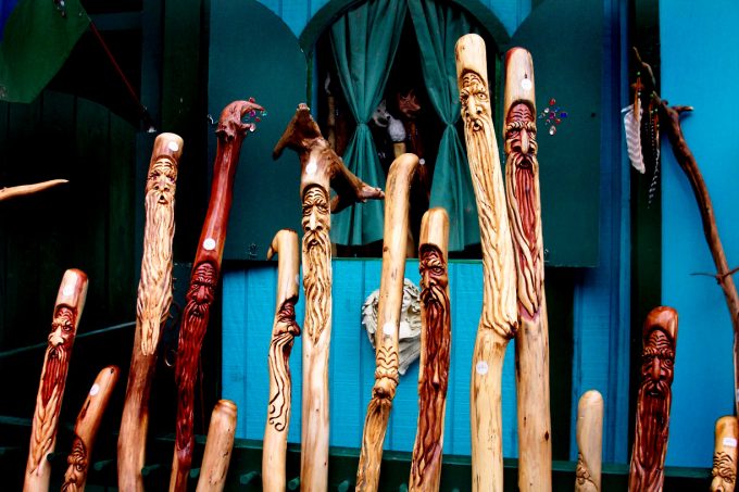carved walking sticks