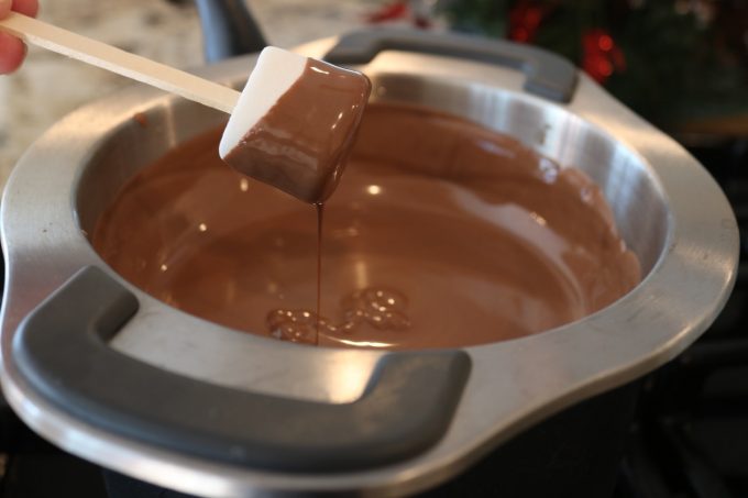 melted chocolate marshmallow