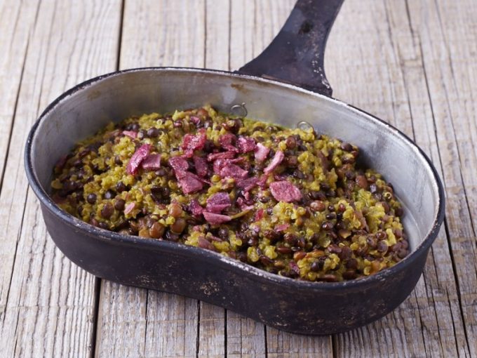Quinoa, lentils and kale casserole