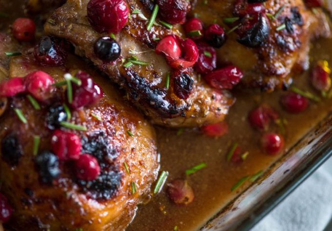 Roast Chicken and Cranberries
