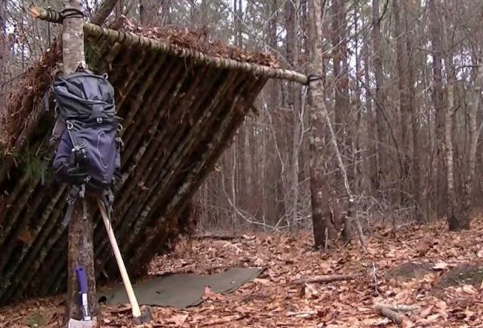 diy lean-to shelter