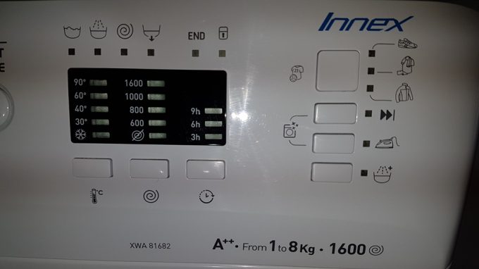 RPM option on a washing machine